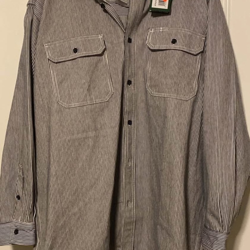 Striped Button-Up Shirt